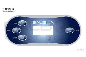  Balboa | Top Side Panel VL406T Jets, Blower, Light, Temp 150036-30